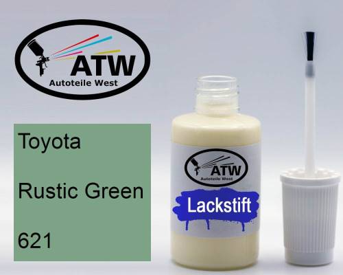 Toyota, Rustic Green, 621: 20ml Lackstift, von ATW Autoteile West.